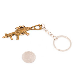 Брелок Microgun XS Пистолет-пулемёт Heckler and Koch UMP Золотой