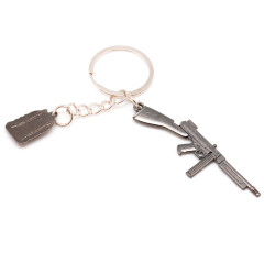 Брелок Microgun XS Пистолет-пулемёт Thompson с рюкзаком Хромированный