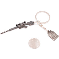 Брелок Microgun XS Винтовка M16A4 Classic с рюкзаком Хромированный