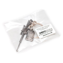 Брелок Microgun XS Винтовка M16A4 Classic с рюкзаком Хромированный