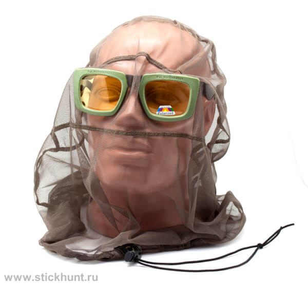 Накомарник очки Очкимарник Polarized поляризационные линзы коричневые 23%