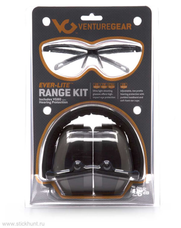 Профессиональные наушники + очки Pyramex R VGCOMBO8610 (26ДБ)