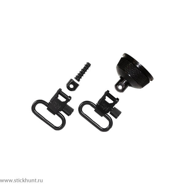 Антабки быстросъёмные для Remington 870 12 кал. Uncle Mike`s 1800-2 с креплением на магазин под ремень 2,54 см 2 шт. черные