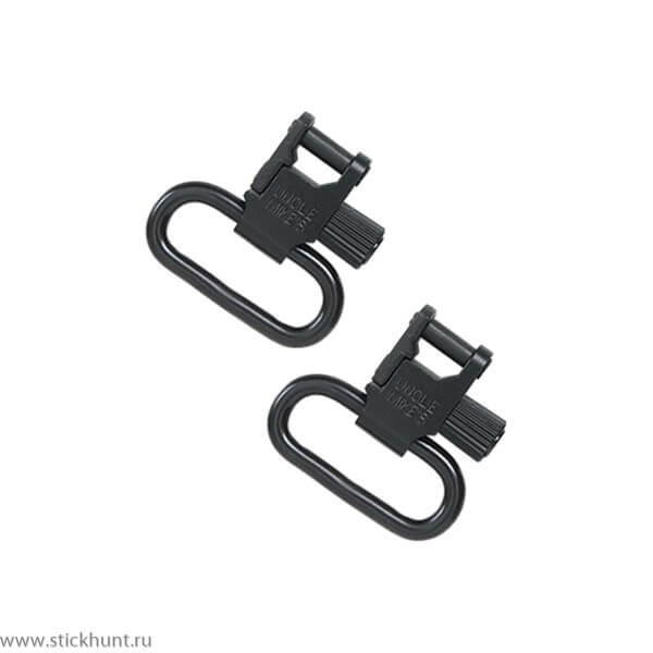 Антабки вороненые быстросъемные без хомута Uncle Mike`s 1403-2 под ремень 2,54 см 2 шт. черные