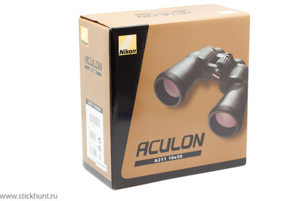 Бинокль Nikon Aculon A211 10x50 Porro - призма со стеклом Eco-glass BAA814SA черный изображение