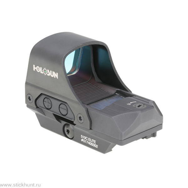 Коллиматорный прицел Holosun Open Elite HE510C-GR на Weaver/Picatinny открытый черный матовый