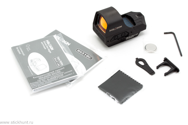 Коллиматорный прицел Holosun OpenReflex HS510C на Weaver/Picatinny открытый черный матовый