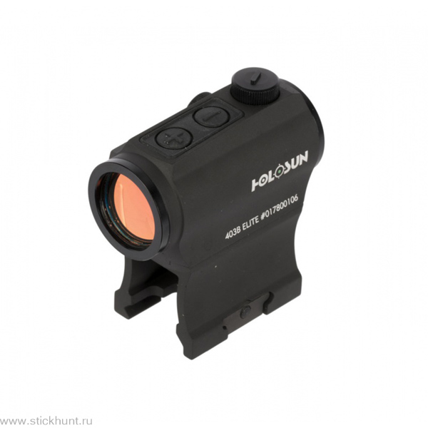 Коллиматорный прицел Holosun Paralow Elite HE403B-GR на Weaver закрытый черный матовый