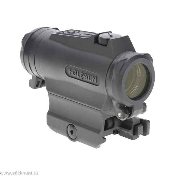 Коллиматорный прицел Holosun Paralow Elite HE515GT на Weaver закрытый черный матовый