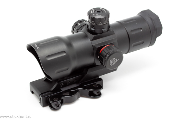 Коллиматорный прицел Leapers SCP-TDSDQ на Weaver/Picatinny закрытый черный матовый