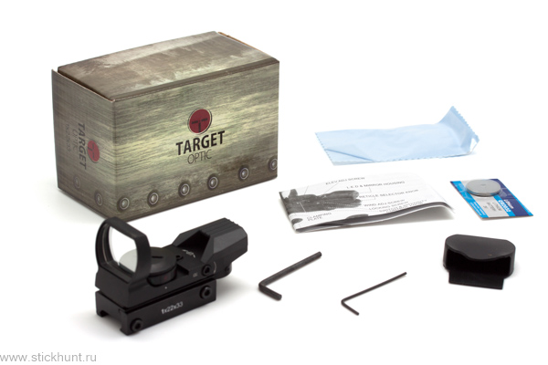 Коллиматорный прицел Target Optic TO-1-22-33 на Weaver/Picatinny открытый черный матовый