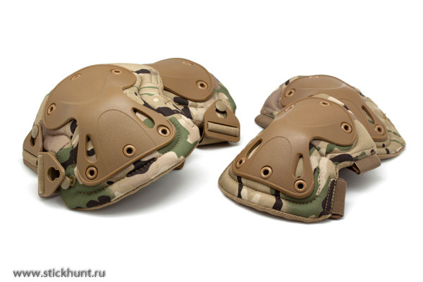 Комплект защиты Стикхант (Наколенники и налокотники) койот камуфлированный