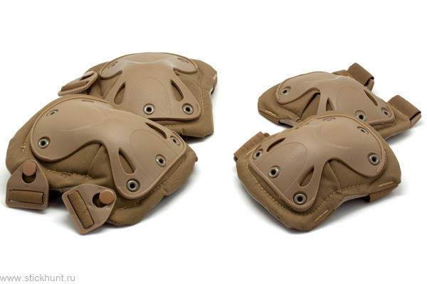 Комплект защиты Стикхант (Наколенники и налокотники) койот