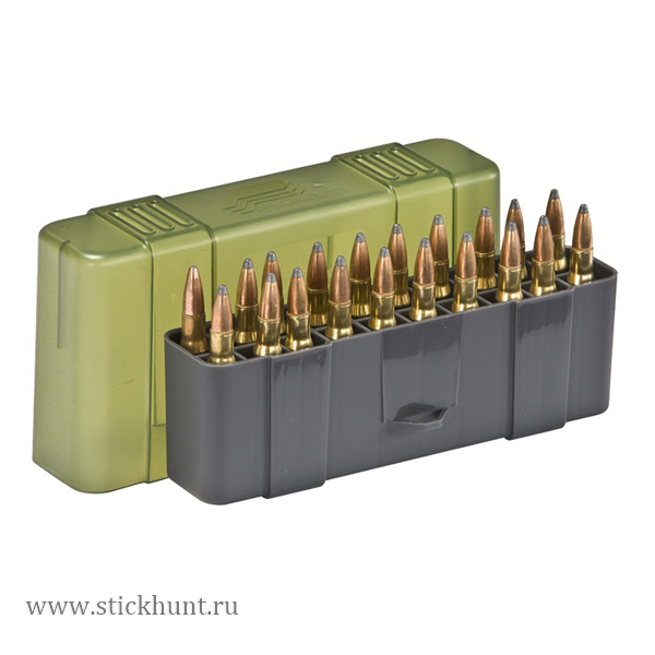 Коробка Plano 1230-20 для хранения 20 патронов .30-06, 7 мм Mag, .25-06 Rem, .270, .280 Rem, .338 WinMag, .340 калибра Хаки Коробка Plano 1230-20 для хранения 20 патронов .30-06, 7 мм Mag, .25-06 Rem, .270, .280 Rem, .338 WinMag, .340 калибра Хаки