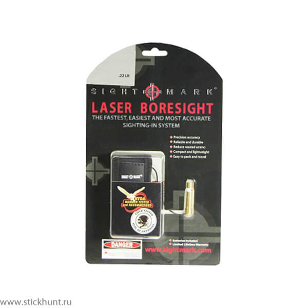 Картинка Лазерный патрон Sightmark SM39021 калибр .22LR лазер красный латунный