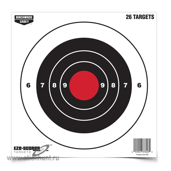 Мишень бумажная Birchwood Casey Eze-Scorer Bulls-Eye Target 200 мм 26 шт Мишень бумажная Birchwood Casey Eze-Scorer Bulls-Eye Target 200 мм 26 шт