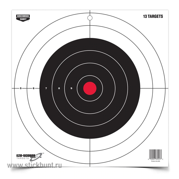 Мишень бумажная Birchwood Casey Eze-Scorer Bulls-Eye Target 300 мм 13 шт Мишень бумажная Birchwood Casey Eze-Scorer Bulls-Eye Target 300 мм 13 шт