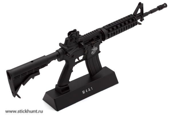 Модель сувенирная в виде оружия Microgun L Автоматический карабин M4A1 телескопический приклад стандартный прицел