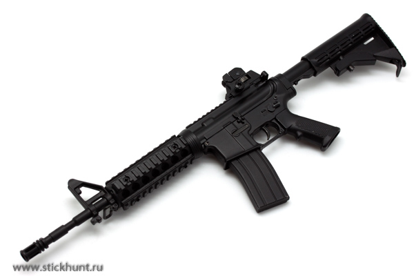 Модель сувенирная в виде оружия Microgun L Автоматический карабин M4A1 телескопический приклад стандартный прицел