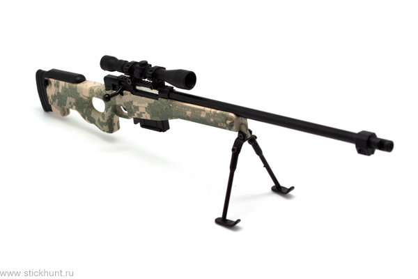 Модель сувенирная в виде оружия Microgun L AWP Снайперская винтовка камуфляж