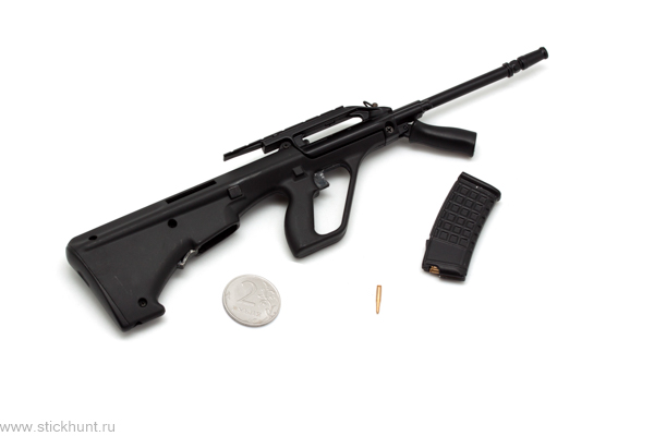 Модель сувенирная в виде оружия Microgun L Steyr AUG Армейская универсальная винтовка черная