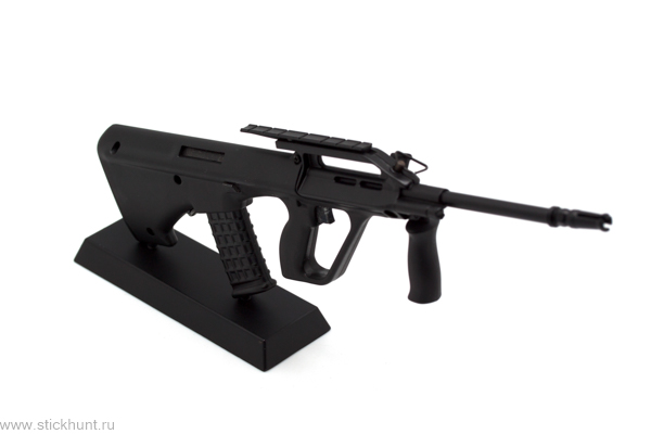 Модель сувенирная в виде оружия Microgun L Steyr AUG Армейская универсальная винтовка черная фото
