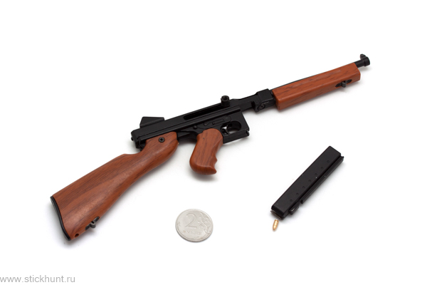 Модель сувенирная в виде оружия Microgun L Thompson Пистолет-пулемёт Томпсона фото