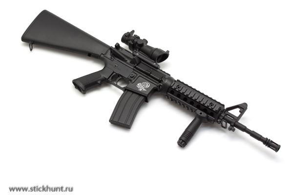 Модель сувенирная в виде оружия Microgun L Автоматический карабин M4A1 стандартный приклад оптический прицел