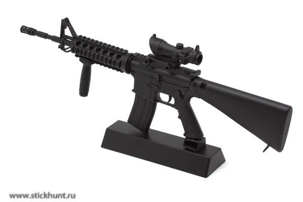 Модель сувенирная в виде оружия Microgun L Автоматический карабин M4A1 стандартный приклад оптический прицел