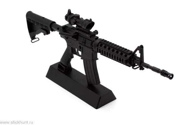 Модель сувенирная в виде оружия Microgun L Автоматический карабин M4A1 телескопический приклад оптический прицел