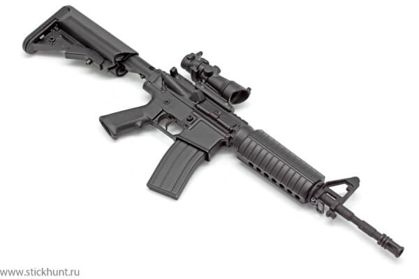 Фото Модель сувенирная в виде оружия Microgun L M4A1 телескопический приклад широкий опт-ий прицел