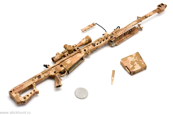 Фото Модель сувенирная в виде оружия Microgun L Barrett M82 Снайперская винтовка койот