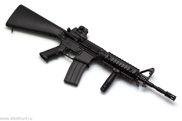 Модель сувенирная в виде оружия Microgun L Автоматический карабин M4A1 стандартный приклад стандартный прицел