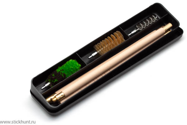 Набор для чистки гладкоствольного оружия ShotTime ST-CK-12PBW кал. 12, деревянный шомпол + 3 ерша