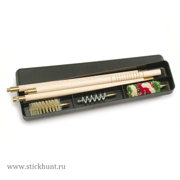 Набор для чистки гладкоствольного оружия Stil Crin 108A_16 для 16 калибра с деревянным шомполом Набор для чистки гладкоствольного оружия Stil Crin 108A_16 для 16 калибра с деревянным шомполом