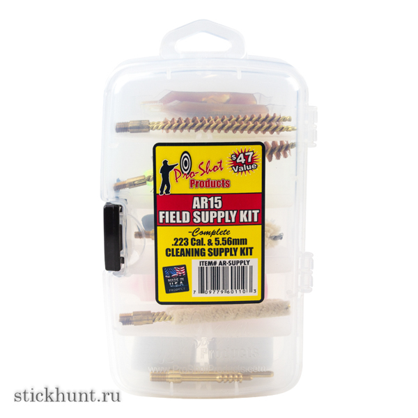 Набор для чистки Pro Shot AR-15 Resupply Kit для чистки AR-15 .223 калибра Набор для чистки Pro Shot AR-15 Resupply Kit для чистки AR-15 .223 калибра