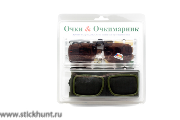 Накомарник клипон на очки Очкимарник Polarized поляризационные линзы кориневые 23%