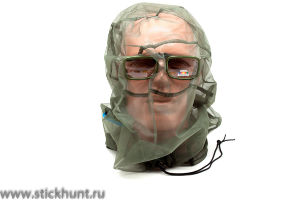 Накомарник клипон на очки Очкимарник Polarized поляризационные линзы зеркально-серые 50%