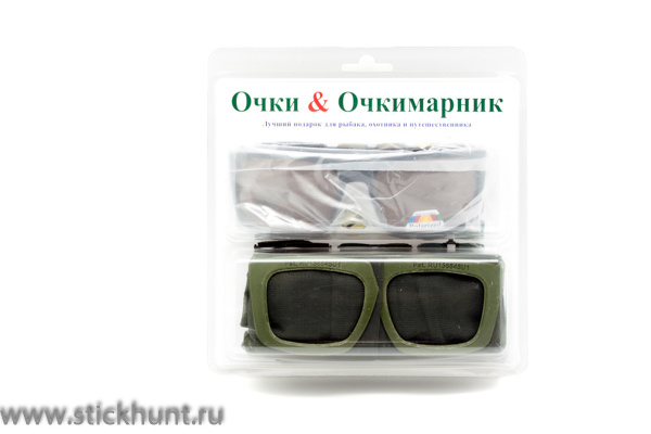 Фото Накомарник очки Очкимарник Polarized поляризационные линзы коричневые 23%