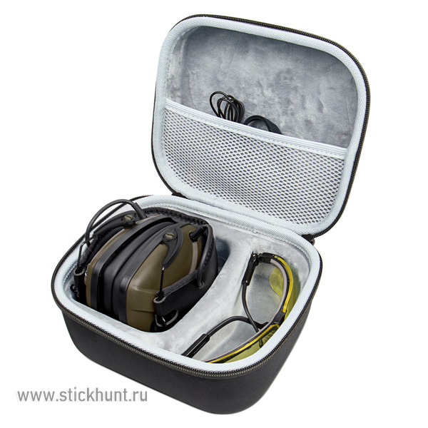 Наушники активные стрелковые Awesafe GF01LG 22-82 ДБ с чехлом Хаки Наушники активные стрелковые Awesafe GF01LG 22-82 ДБ с чехлом Хаки