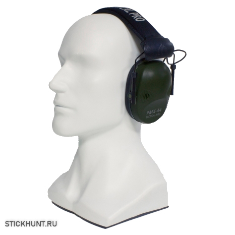 Наушники активные стрелковые PMX Tactical PRO PMX-44 27 - 85 ДБ Черный Наушники активные стрелковые PMX Tactical PRO PMX-44 27 - 85 ДБ Черный