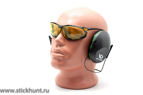 Наушники пассивные стрелковые Pyramex VGBH9010C под шлем-каску 22дБ фото