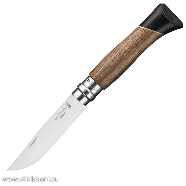 Нож классический Opinel Atelier №08 клинок 8.5 см, рукоять - орех/черное дерево Нож классический Opinel Atelier №08 клинок 8.5 см, рукоять - орех/черное дерево