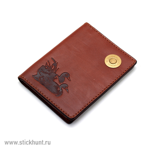 Обложка для автодокументов Пергама Утка из натуральной кожи Коричневый Обложка для автодокументов Пергама Утка из натуральной кожи Коричневый