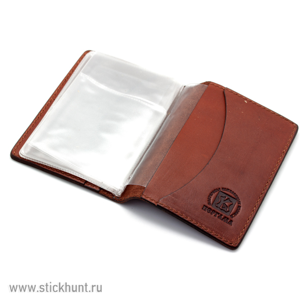 Обложка для автодокументов Пергама Утка из натуральной кожи Коричневый Обложка для автодокументов Пергама Утка из натуральной кожи Коричневый