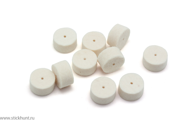 Патч для чистки оружия A2S GUN A2S-19-100 войлочный 100 шт. диам. 18,5 мм белый картинка