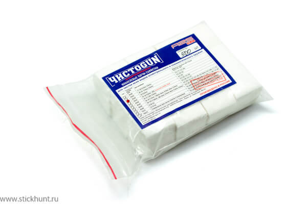 Патч-салфетка фланелевый для чистки оружия ЧИСТОGUN 30x30-500 | Кал. .22 | 30х30 мм Белый 500 шт Патч-салфетка фланелевый для чистки оружия ЧИСТОGUN 30x30-500 | Кал. .22 | 30х30 мм Белый 500 шт