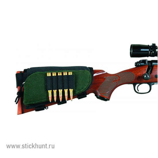 Патронташ-накладка Allen 20550 открытый на 5 патронов нарезного оружия Хаки Патронташ-накладка Allen 20550 открытый на 5 патронов нарезного оружия Хаки