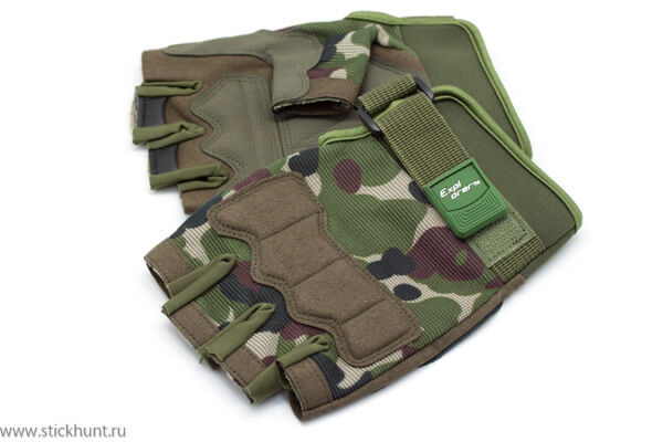Перчатки тактические Стикхант Explorer укороченные хаки фото