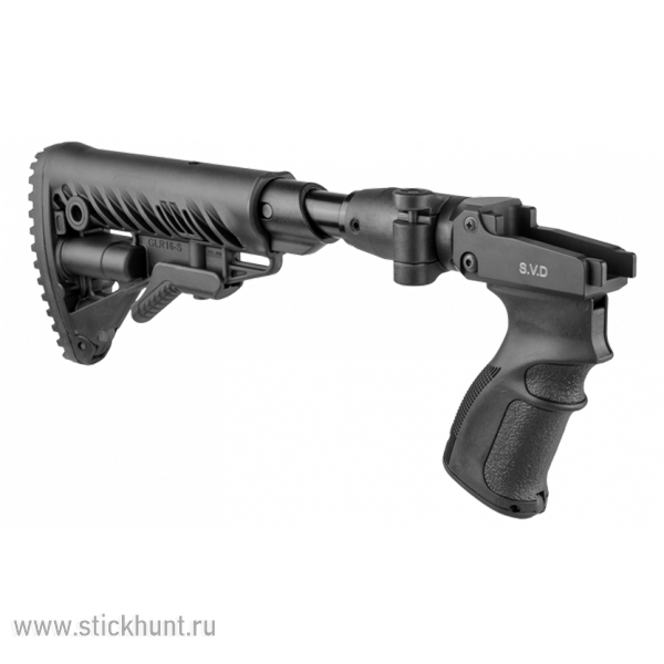 Приклад складной телескопический Fab Defense M4-SVD SB с амортизатором для СВД черный Приклад складной телескопический Fab Defense M4-SVD SB с амортизатором для СВД черный